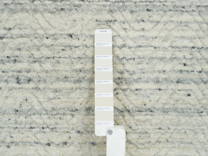 Beige 11'9" x 11'9" Modern and Contemporary Handloom Wool Rug - Sku: O065038