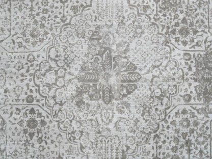 Transitional hand-knotted wool/silk rug in Gray, 11'9" x 15' — SKU O065039 (view 8)