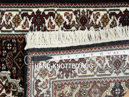 Black 2'0" x 8'1" Fine Oriental Hand knotted Wool Rug - Sku: O065067