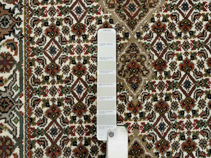 Ivory 2'6" x 18'0" Fine Oriental Hand knotted Wool Rug - Sku: O065085