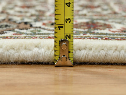 Tabriz Fine Oriental hand-knotted wool runner in Ivory, 2'6" x 18' — SKU O065085 (view 7)