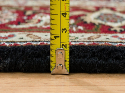 Black 4'0" x 6'1" Fine Oriental Hand knotted Wool Rug - Sku: O065099