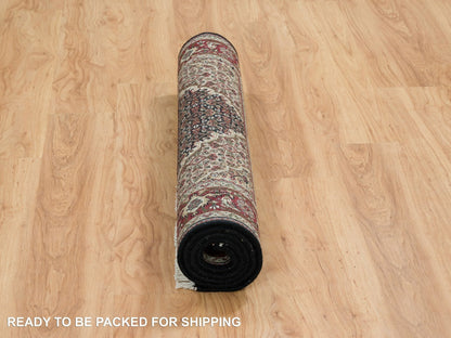 Black 4'1" x 6'0" Fine Oriental Hand knotted Wool Rug - Sku: O065101