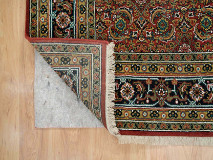 Red 6'1" x 9'0" Traditional Hand knotted Wool Rug - Sku: O065108