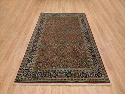 Herati Fine Oriental hand-knotted wool rug in Red & Midnight Blue, 6' x 9'5" — SKU O065109 (view 2)