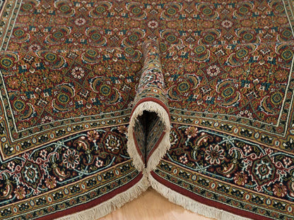 Herati Fine Oriental hand-knotted wool rug in Red & Midnight Blue, 6' x 9'5" — SKU O065109 (view 5)