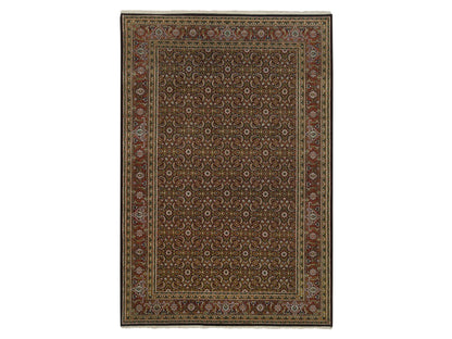 Black 5'10" x 9'1" Fine Oriental Hand knotted Wool Rug - Sku: O065115