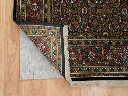 Black 5'10" x 9'1" Fine Oriental Hand knotted Wool Rug - Sku: O065115