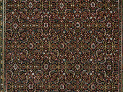 Black 5'10" x 9'1" Fine Oriental Hand knotted Wool Rug - Sku: O065115
