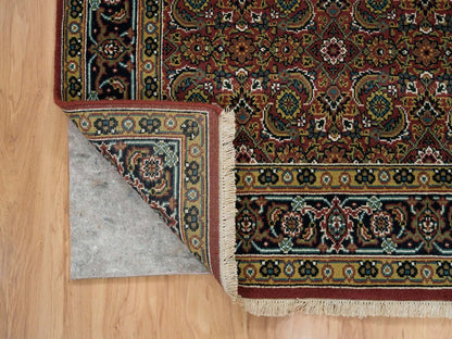 Herati Fine Oriental hand-knotted wool rug in Red & Midnight Blue, 4'2" x 6' — SKU O065119 (view 3)