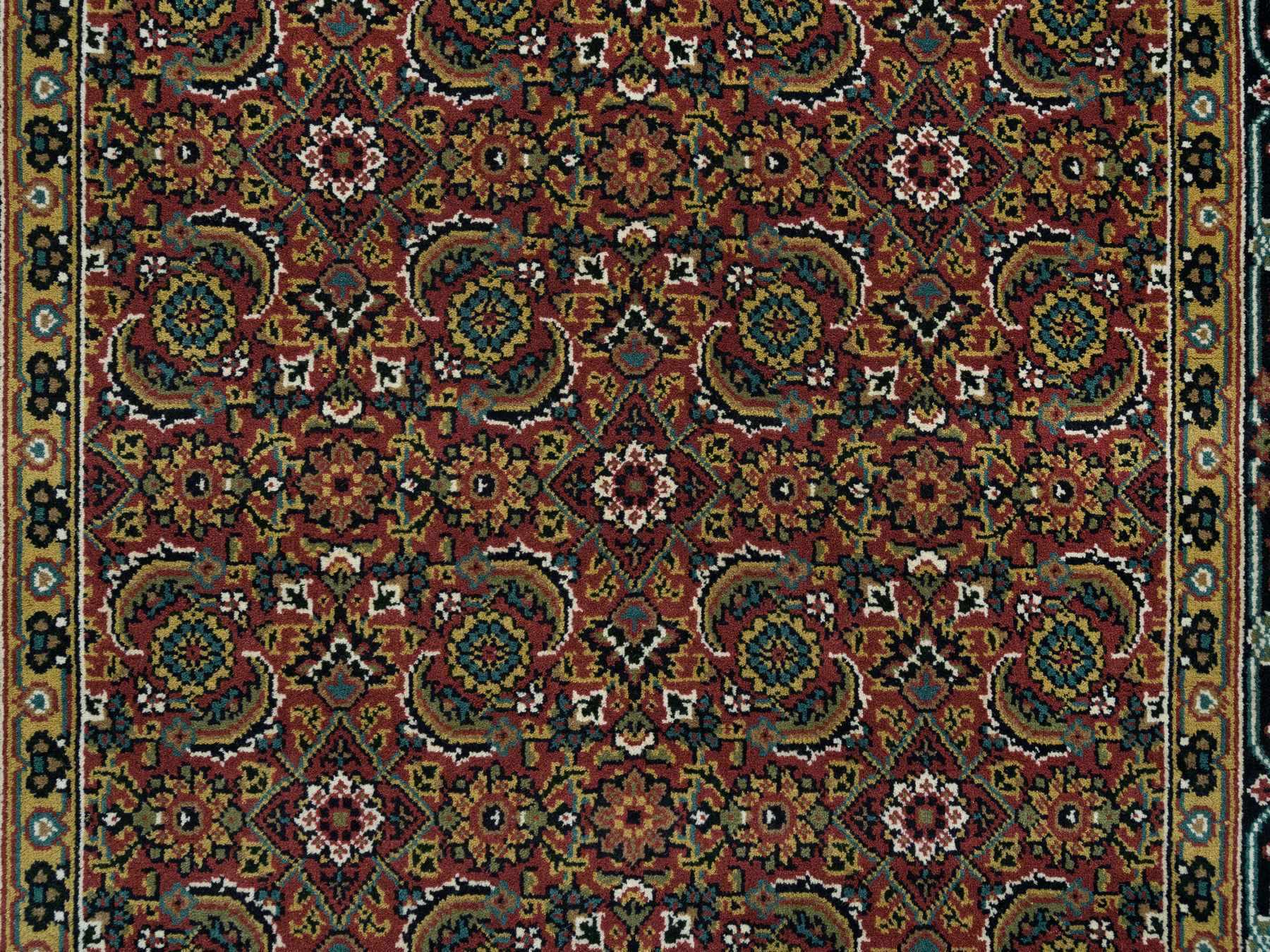 Herati Fine Oriental hand-knotted wool rug in Red & Midnight Blue, 4'2" x 6' — SKU O065119 (view 5)
