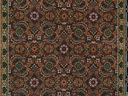 Herati Fine Oriental hand-knotted wool rug in Red & Midnight Blue, 4'2" x 6' — SKU O065119 (view 5)