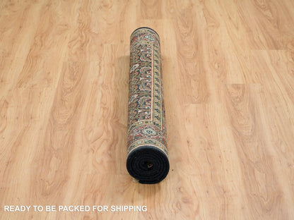 Black 4'0" x 6'5" Fine Oriental Hand knotted Wool Rug - Sku: O065120