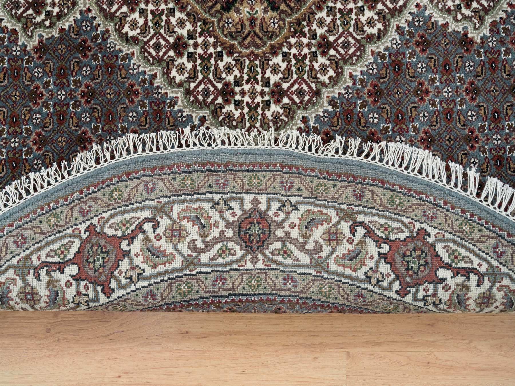 Tabriz Fine Oriental hand-knotted wool rug in Gray, 5' x 5' — SKU O065121 (view 3)