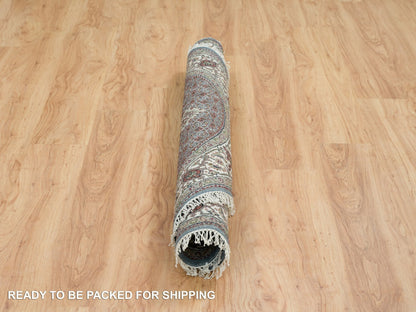Tabriz Fine Oriental hand-knotted wool rug in Gray, 5' x 5' — SKU O065121 (view 6)