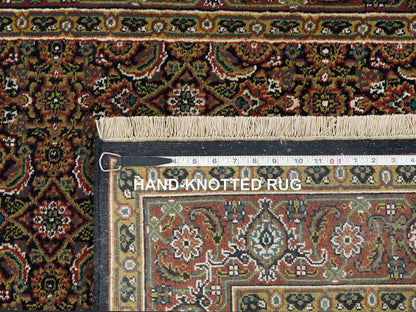 Black 4'0" x 6'2" Fine Oriental Hand knotted Wool Rug - Sku: O065122
