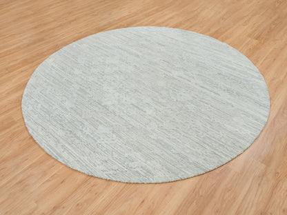 Modern / Contemporary hand-knotted wool rug in Gray, 8' x 8' — SKU O065148 (view 3)