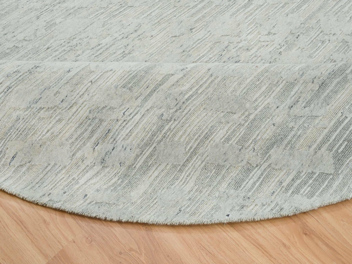 Modern / Contemporary hand-knotted wool rug in Gray, 9' x 9' — SKU O065149 (view 6)