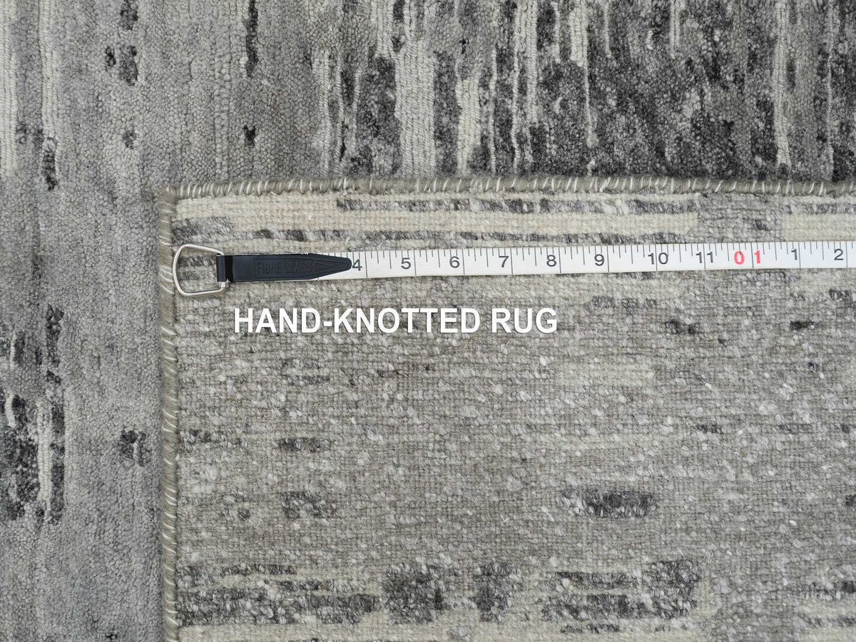Modern / Contemporary hand-knotted wool runner in Gray, 2'6" x 25'9" — SKU O065157 (view 8)