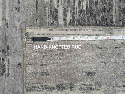 Modern / Contemporary hand-knotted wool runner in Gray, 2'6" x 25'9" — SKU O065157 (view 8)