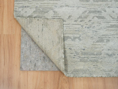 Modern / Contemporary hand-knotted wool runner in Gray, 2'6" x 18'2" — SKU O065158 (view 3)