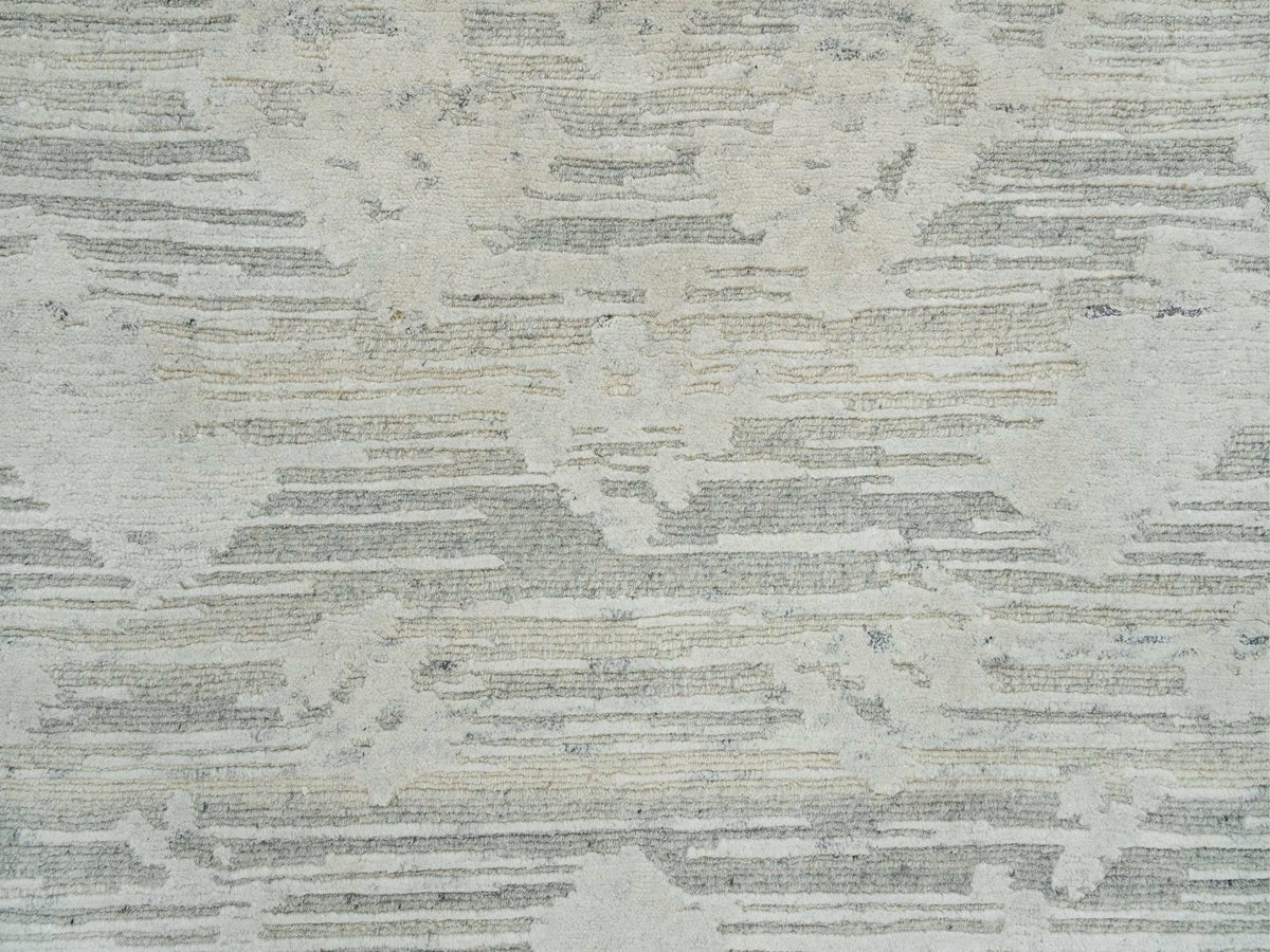 Modern / Contemporary hand-knotted wool runner in Gray, 2'6" x 18'2" — SKU O065158 (view 5)