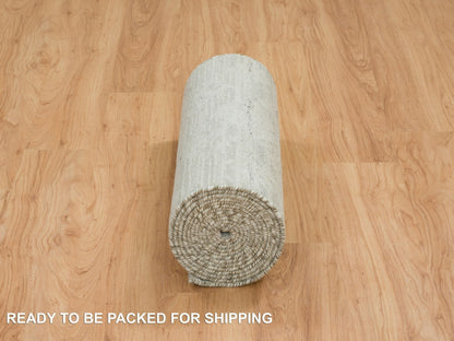 Modern / Contemporary hand-knotted wool runner in Gray, 2'6" x 18'2" — SKU O065158 (view 6)
