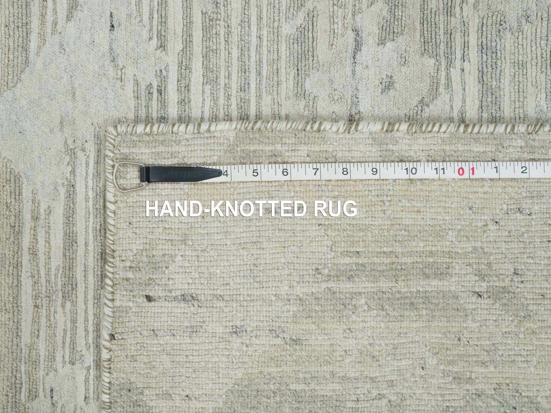 Modern / Contemporary hand-knotted wool runner in Gray, 2'6" x 18'2" — SKU O065158 (view 8)