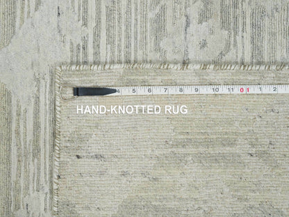 Modern / Contemporary hand-knotted wool runner in Gray, 2'6" x 18'2" — SKU O065158 (view 8)