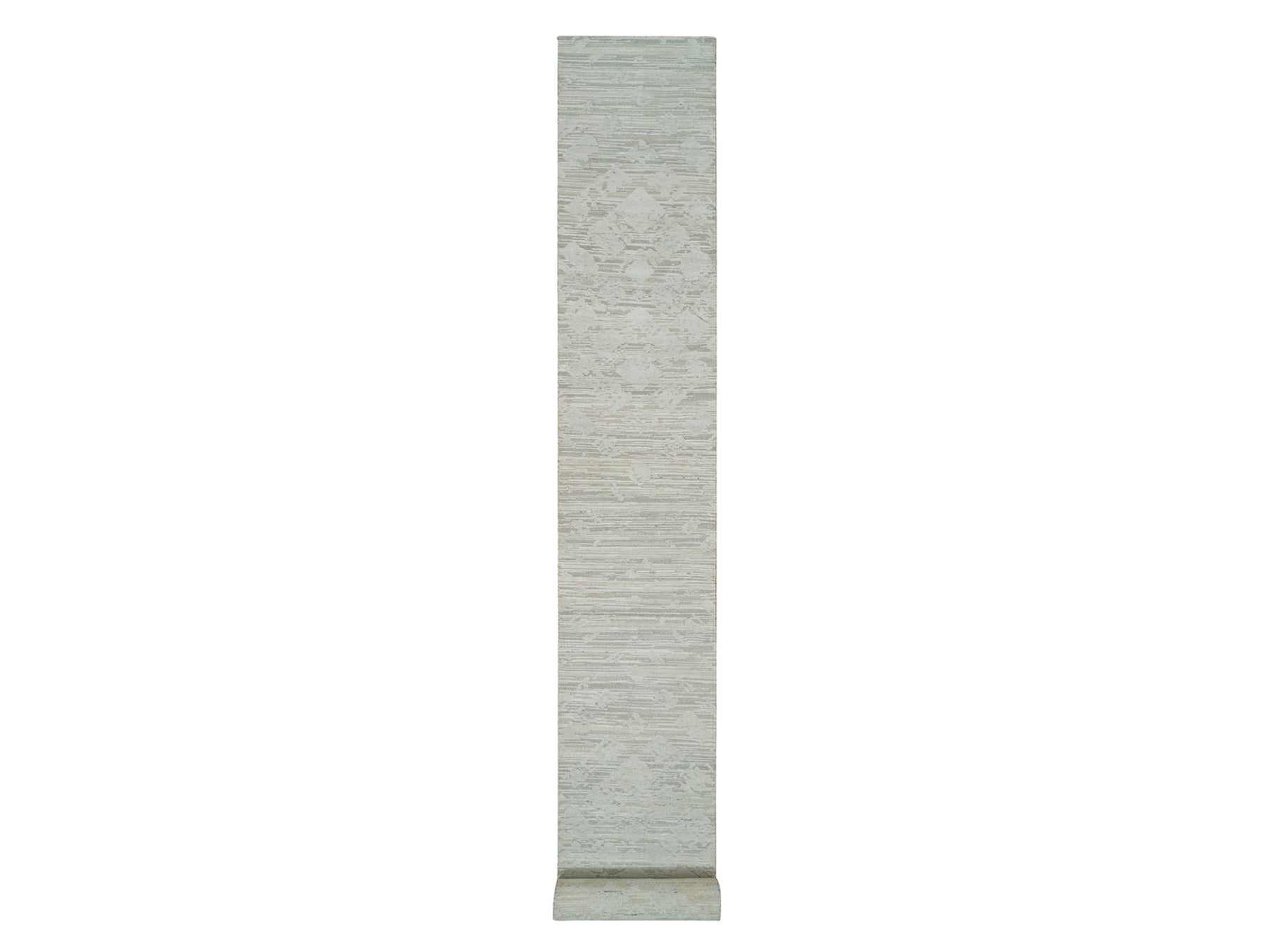Modern / Contemporary hand-knotted wool runner in Gray, 2'6" x 25'10" — SKU O065159