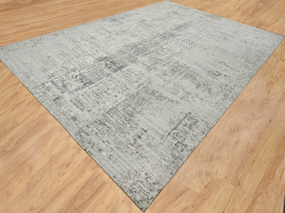 Modern / Contemporary hand-knotted wool rug in Gray, 14' x 20' — SKU O065164 (view 3)
