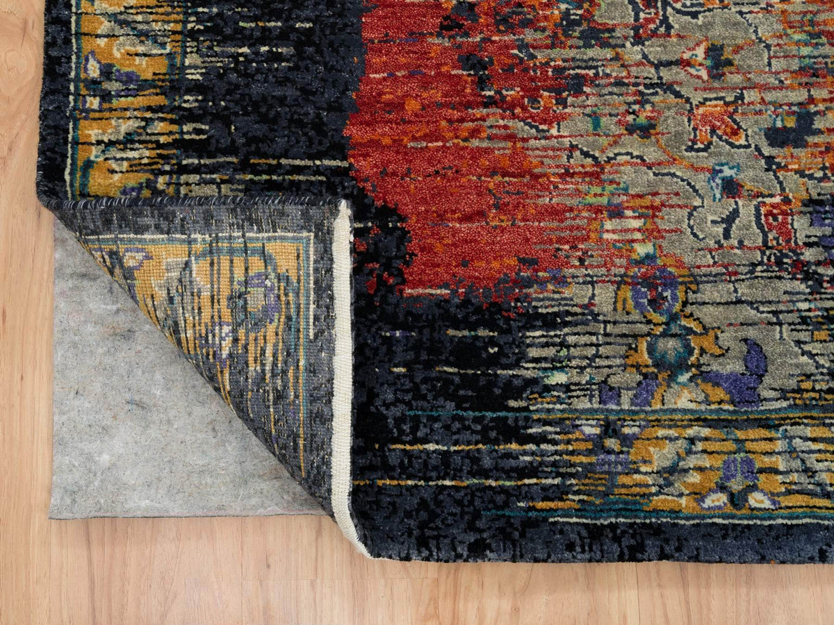 Transitional hand-knotted wool rug in Orange, 10'2" x 14'3" — SKU O065177 (view 4)