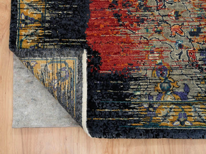 Transitional hand-knotted wool rug in Orange, 10'2" x 14'3" — SKU O065177 (view 4)