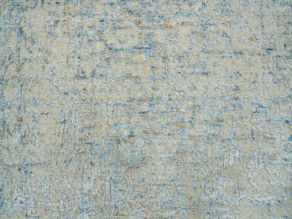 Modern / Contemporary hand-knotted wool/silk runner in Gray, 2'6" x 10' — SKU O065191 (view 5)