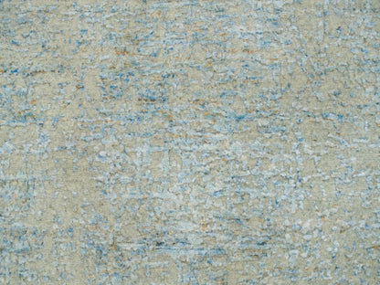 Modern / Contemporary hand-knotted wool/silk runner in Gray, 2'6" x 12' — SKU O065193 (view 5)
