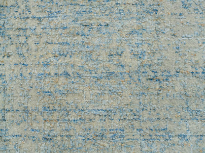 Modern / Contemporary hand-knotted wool/silk runner in Gray, 2'6" x 8' — SKU O065194 (view 5)