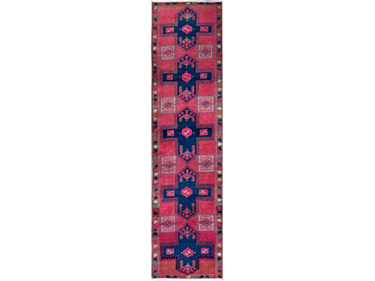 Vintage hand-knotted wool runner in Overdyed & Brown, 2'5" x 9'10" — SKU O0651