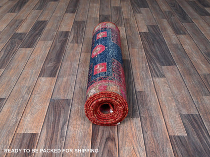 Vintage hand-knotted wool runner in Overdyed & Brown, 2'5" x 9'10" — SKU O0651 (view 5)