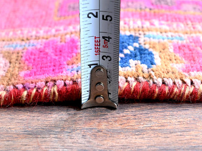 Vintage hand-knotted wool runner in Overdyed & Brown, 2'5" x 9'10" — SKU O0651 (view 6)