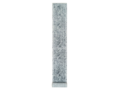 Transitional hand-knotted wool/silk runner in Gray, 2'7" x 25'8" — SKU O065215