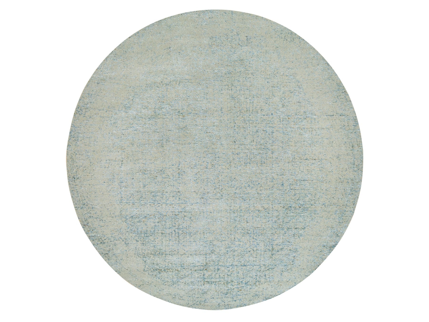 Modern / Contemporary hand-knotted wool/silk rug in Gray, 11'10" x 11'10" — SKU O065222