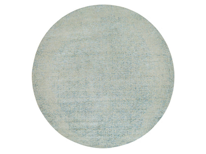 Modern / Contemporary hand-knotted wool/silk rug in Gray, 11'10" x 11'10" — SKU O065222