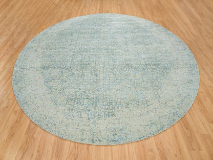 Modern / Contemporary hand-knotted wool/silk rug in Gray, 11'10" x 11'10" — SKU O065222 (view 2)