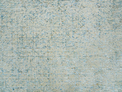 Modern / Contemporary hand-knotted wool/silk rug in Gray, 11'10" x 11'10" — SKU O065222 (view 8)