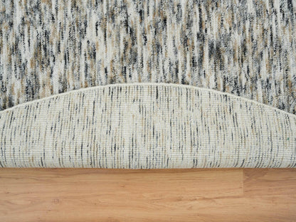 Beige 8'0" x 8'0" Modern and Contemporary Handloom Wool Rug - Sku: O065226