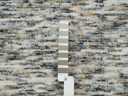 Beige 8'0" x 8'0" Modern and Contemporary Handloom Wool Rug - Sku: O065226