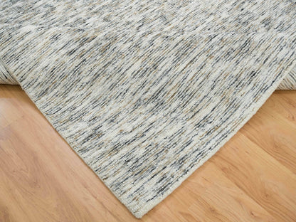 Beige 6'3" x 9'1" Modern and Contemporary Handloom Wool Rug - Sku: O065227