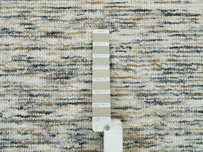 Beige 6'3" x 9'1" Modern and Contemporary Handloom Wool Rug - Sku: O065227