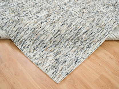 Beige 8'3" x 10'0" Modern and Contemporary Handloom Wool Rug - Sku: O065233