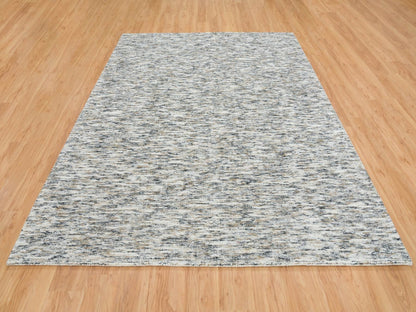 Beige 8'2" x 10'0" Modern and Contemporary Handloom Wool Rug - Sku: O065234